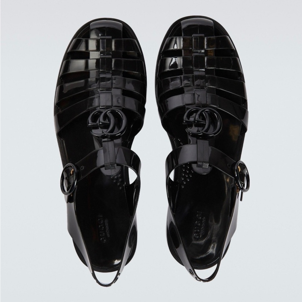 Gucci Black Jelly Sandals - Size 39